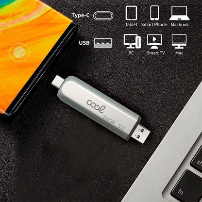 Pen Drive x USB 128 GB 3.0 COOL (2 in 1) Tipo-C / USB