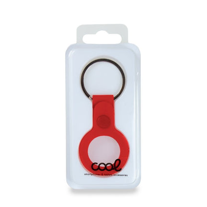 Porta-chaves de proteção COOL compatível com AirTag Silicone Vermelho