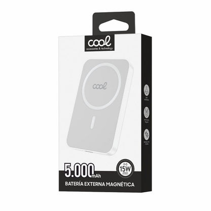 Powerbank Bateria Externa Magnética 5000 mAh COOL Branco