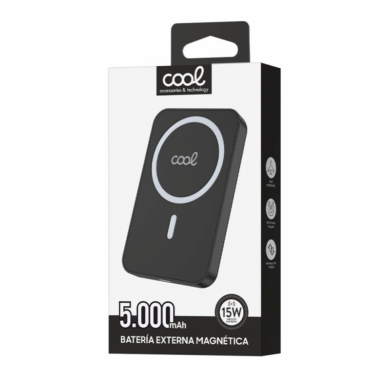 Powerbank Bateria Externa Magnética 5000 mAh COOL Preto