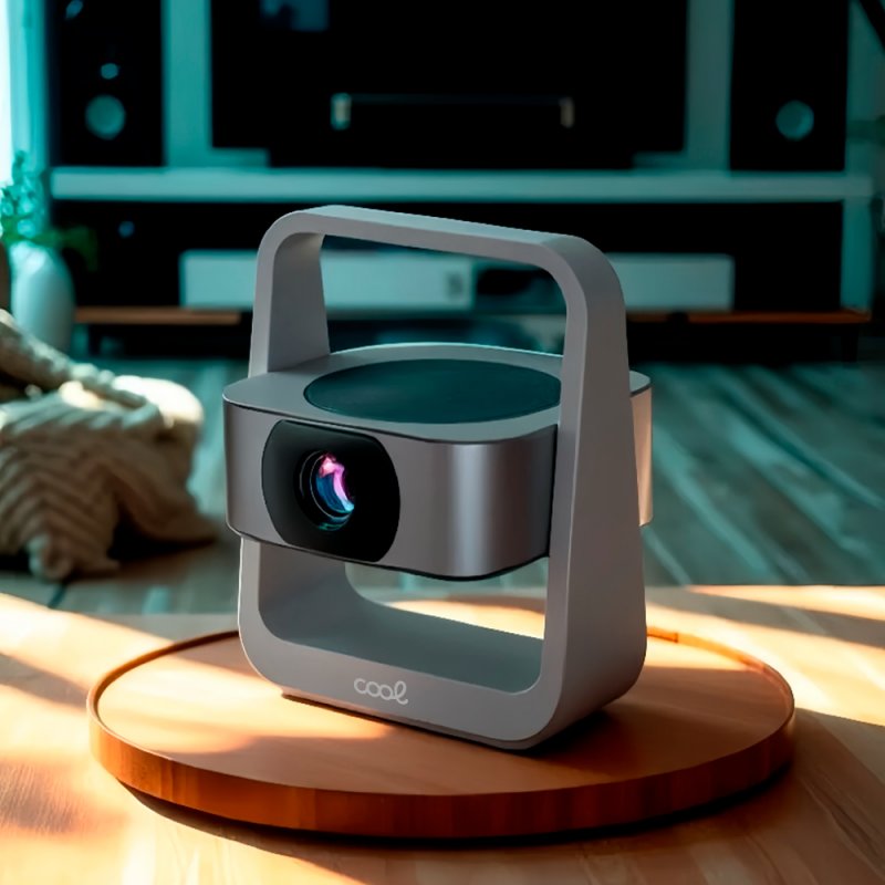 Projetor Compacto COOL Onix 3500 Lúmens Alto-falante Integrado + HDMI / USB + Espelho Wifi Cinza
