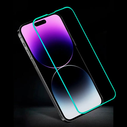 Protetor de ecrã de vidro temperado COOL para iPhone 15 Plus / 16 Plus / 14 Pro Max (Néon)