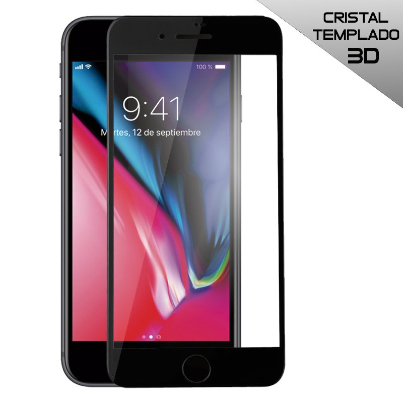 Protetor de ecrã de vidro temperado COOL para iPhone 7 / iPhone 8 (FULL 3D Preto)