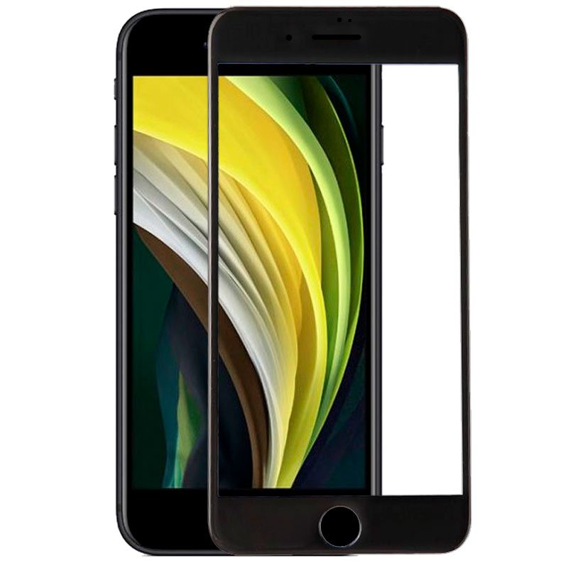 Protetor de ecrã de vidro temperado COOL para iPhone SE (2020) / SE (2022) (FULL 3D Preto)