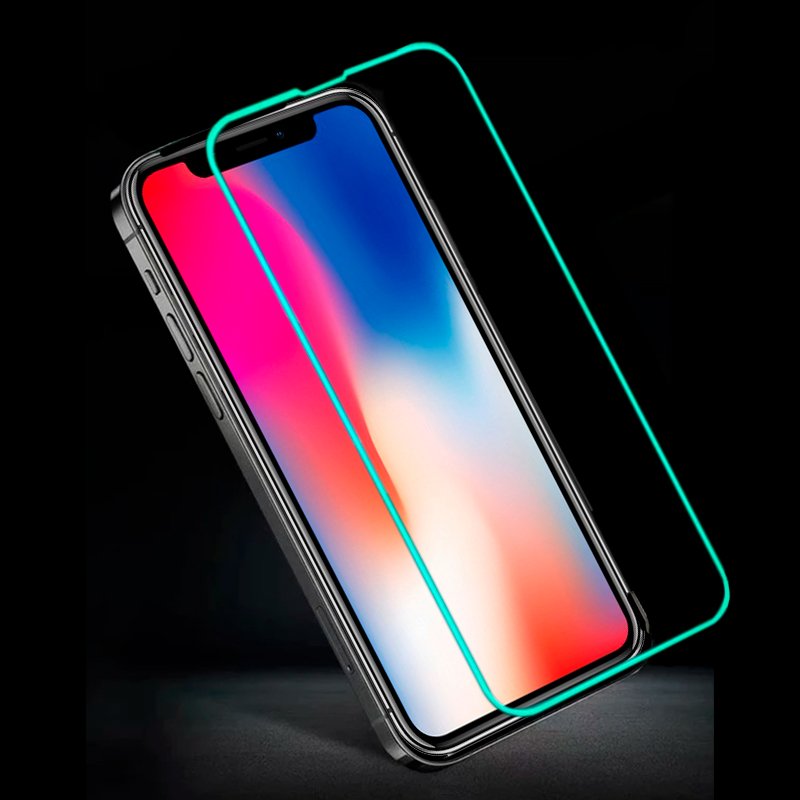 Protetor de ecrã de vidro temperado COOL para iPhone X / iPhone XS / iPhone 11 Pro (Néon)