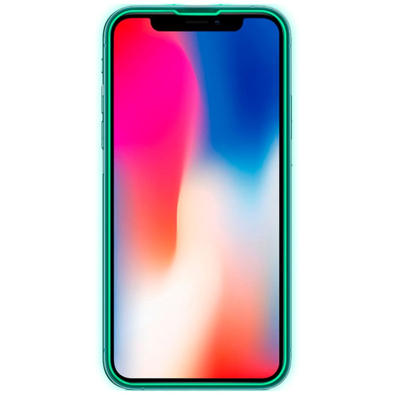 Protetor de ecrã de vidro temperado COOL para iPhone X / iPhone XS / iPhone 11 Pro (Néon)