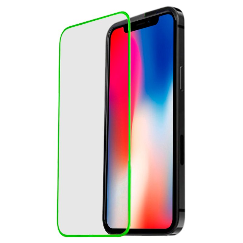 Protetor de ecrã de vidro temperado COOL para iPhone X / iPhone XS / iPhone 11 Pro (Néon)