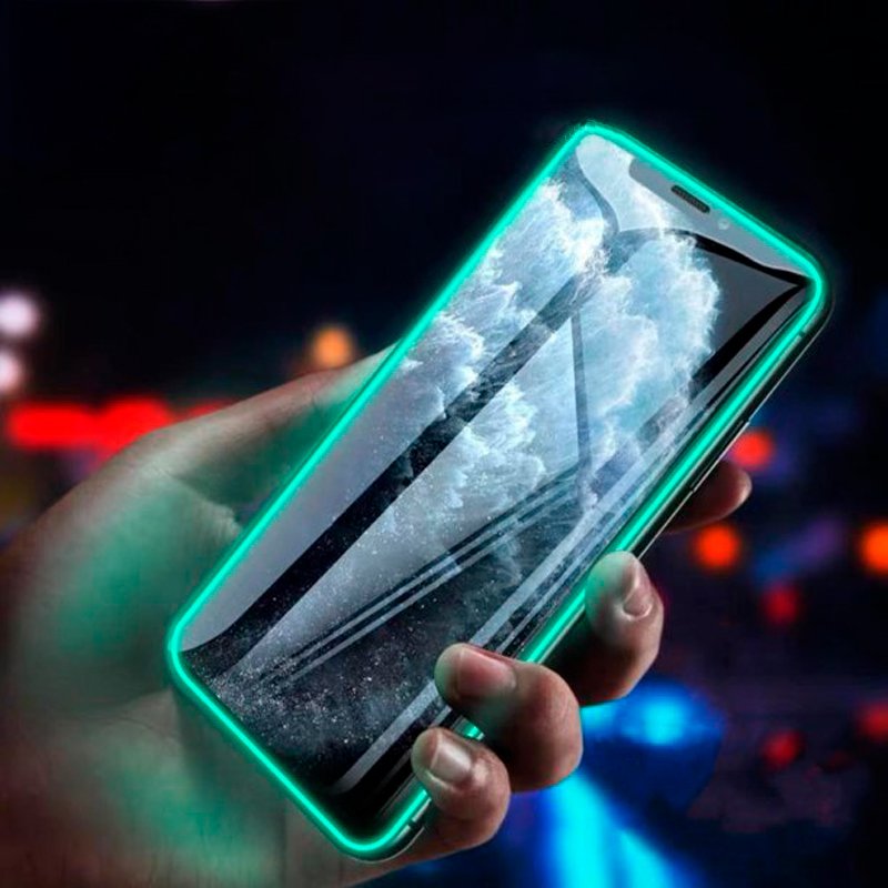 Protetor de ecrã de vidro temperado COOL para iPhone X / iPhone XS / iPhone 11 Pro (Néon)