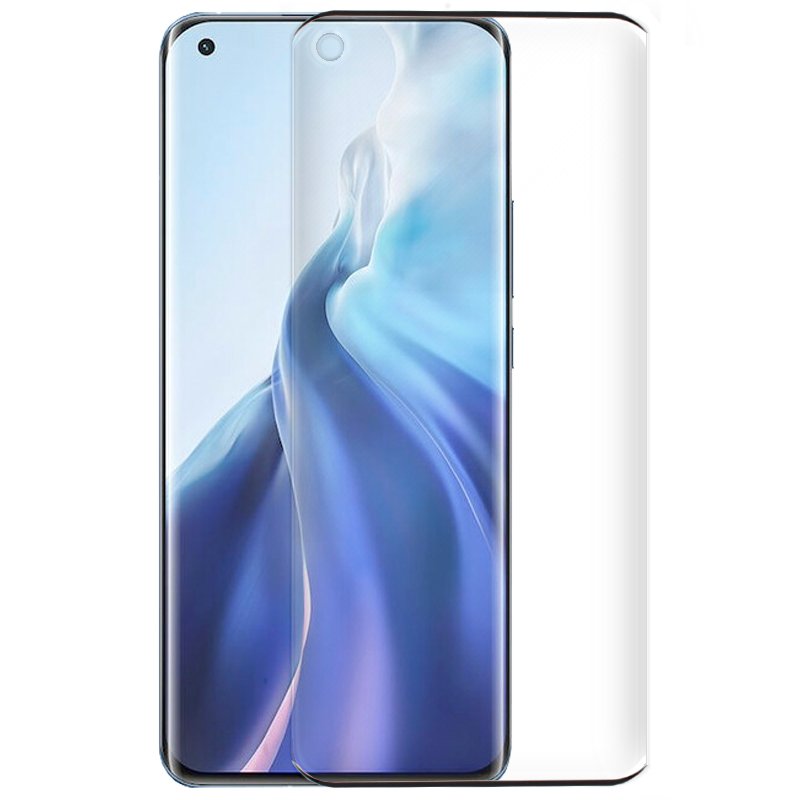 Protetor de ecrã de vidro temperado COOL para Xiaomi Mi 11 / Mi 11 Pro / Mi 11 Ultra (Curvo)