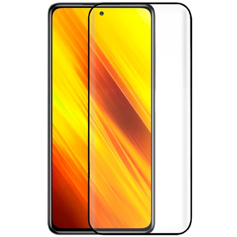 Protetor de ecrã de vidro temperado COOL para Xiaomi Pocophone X3 / X3 Pro / 11T / 11T Pro (FULL 3D Preto)