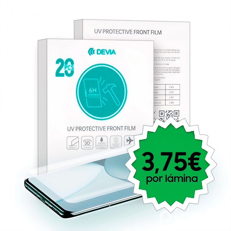 Protetor de Hidrogel Devia UV 6H (Pack 20 Unidades)