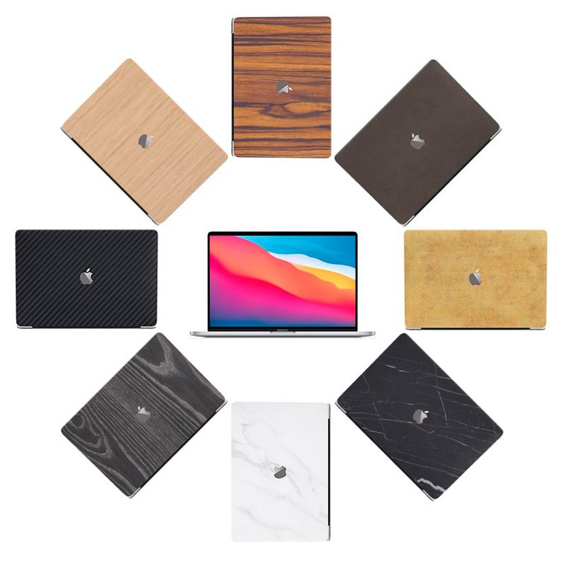 Protetor de vinil traseiro colorido para laptop Devia 15 '' mármore preto