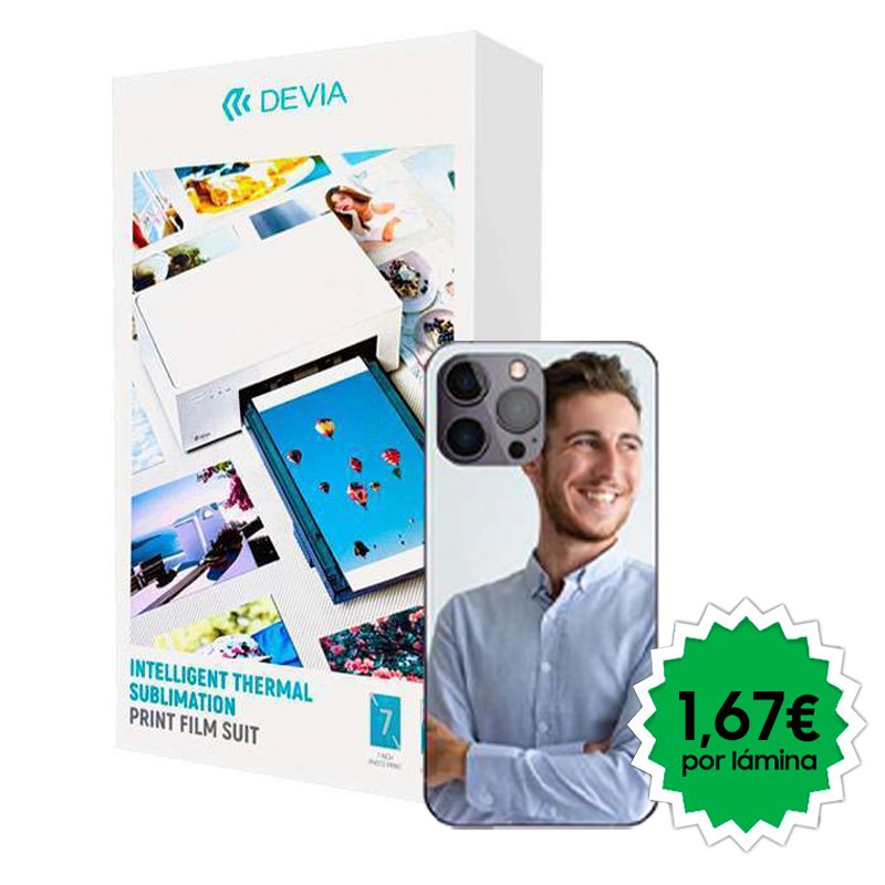 Protetor de Vinil Traseiro Devia Mini Personalização de Impressora (Pack 36 unidades)