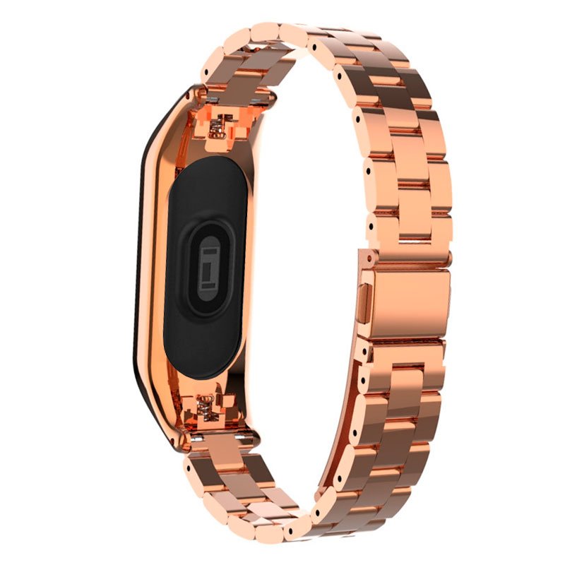 Correia COOL para Xiaomi Mi Band 5 / Mi Band 6 / Amazfit Band 5 Steel Rose Gold