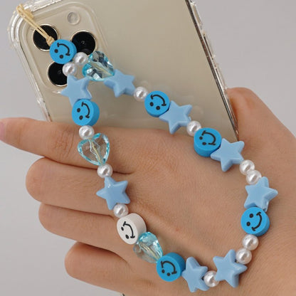 Pulseira universal para smartphone COOL com pingente de estrelas azuis