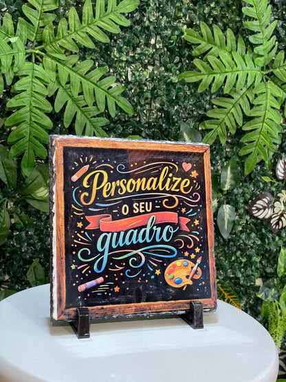 Quadro em Ardósia Personalizado com Foto | Presente Único e Criativo
