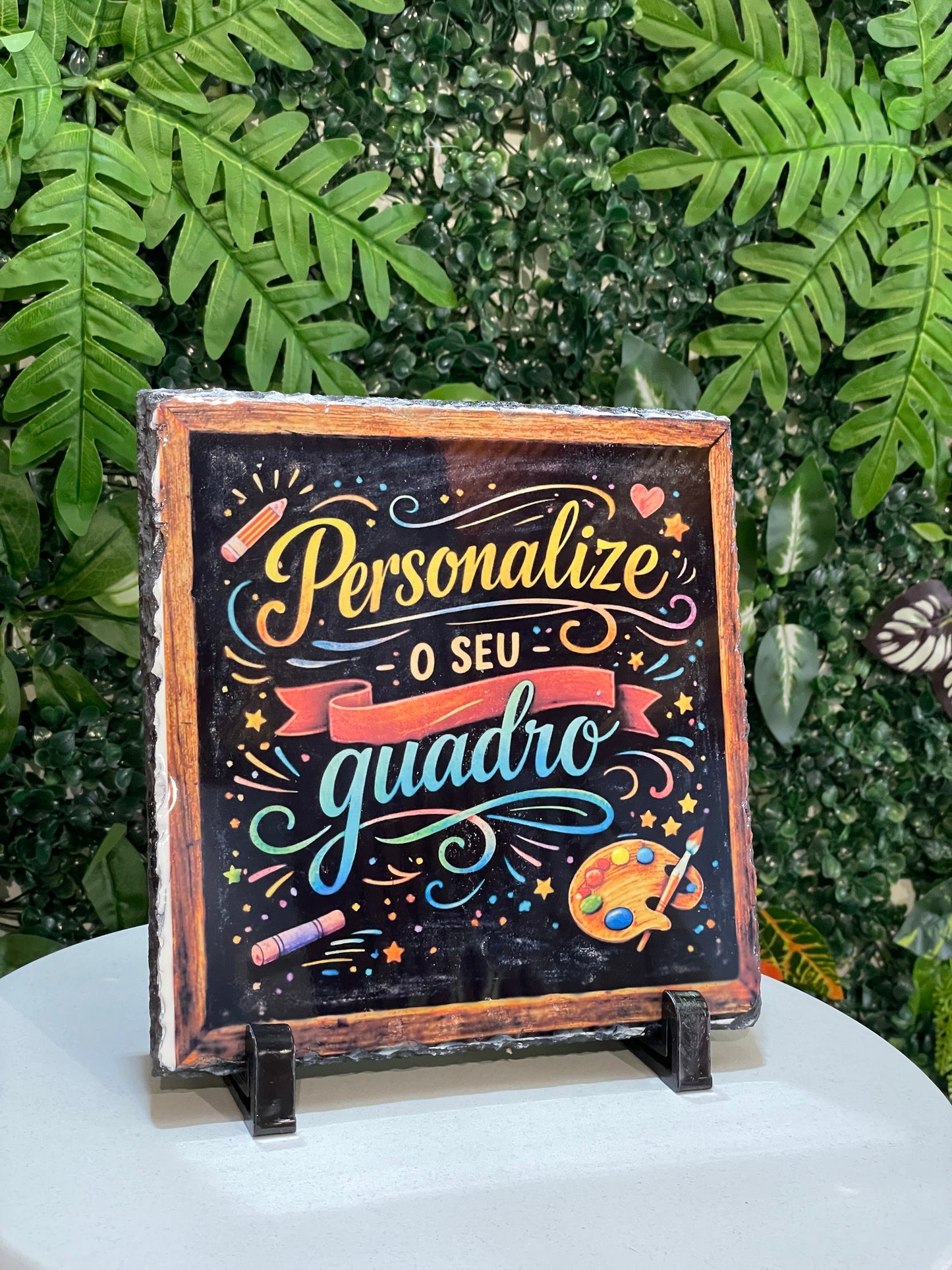 Quadro em Ardósia Personalizado com Foto | Presente Único e Criativo