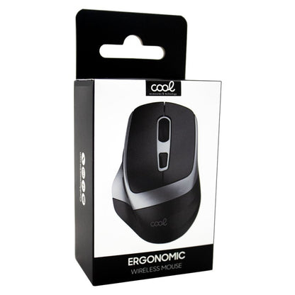 Rato sem fio silencioso COOL ECO Ergonomic Cinza-Preto