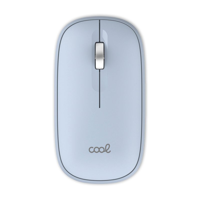Rato Silencioso Sem Fios 2 em 1 (Bluetooth + Adaptação USB) COOL Slim Azul