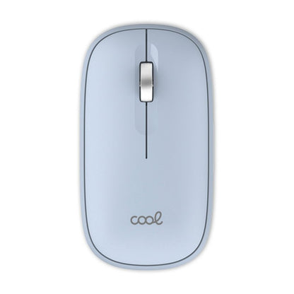 Rato Silencioso Sem Fios 2 em 1 (Bluetooth + Adaptação USB) COOL Slim Azul