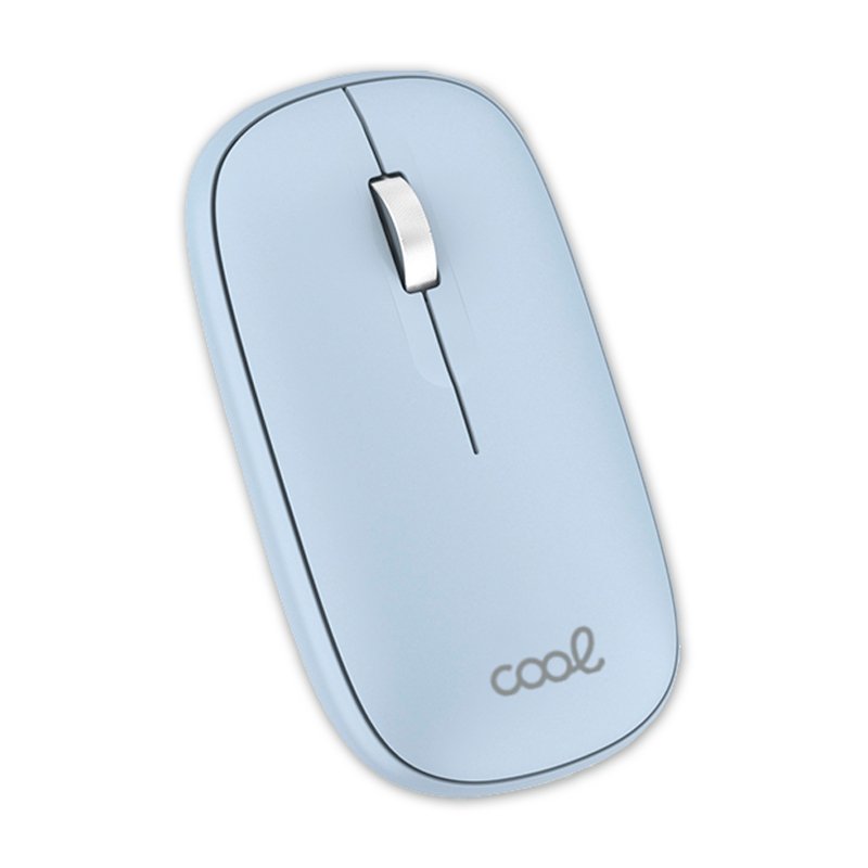 Rato Silencioso Sem Fios 2 em 1 (Bluetooth + Adaptação USB) COOL Slim Azul