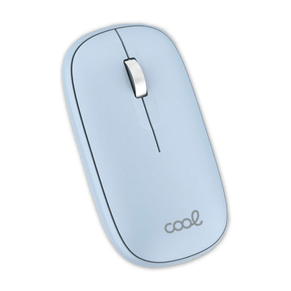 Rato Silencioso Sem Fios 2 em 1 (Bluetooth + Adaptação USB) COOL Slim Azul