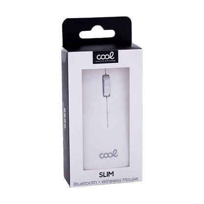 Rato Silencioso Sem Fios 2 em 1 (Bluetooth + Adaptação USB) COOL Slim Branco