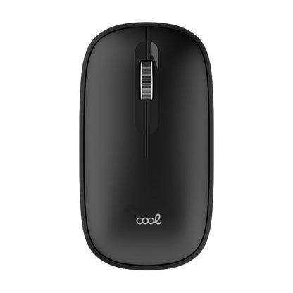 Rato Silencioso Sem Fios 2 em 1 (Bluetooth + Adaptação USB) COOL Slim Preto