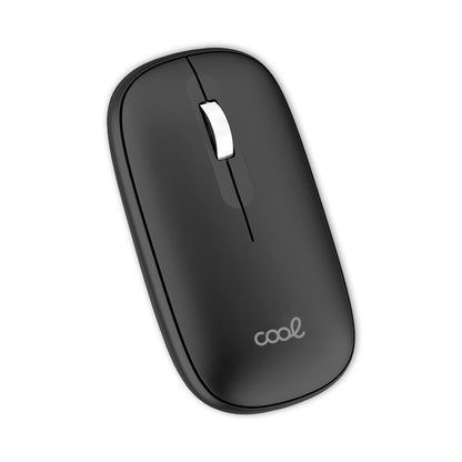 Rato Silencioso Sem Fios 2 em 1 (Bluetooth + Adaptação USB) COOL Slim Preto