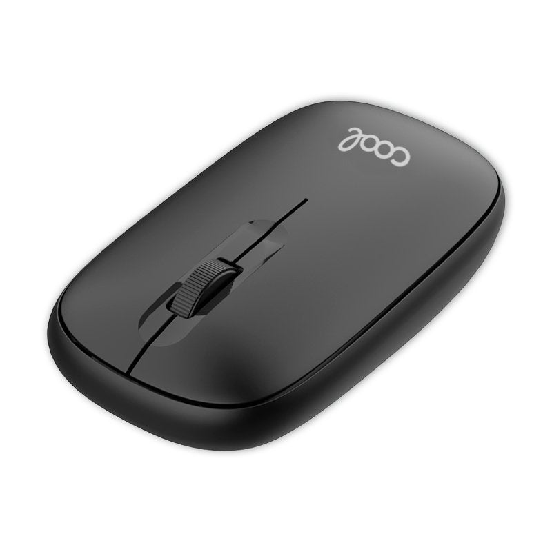 Rato Silencioso Sem Fios 2 em 1 (Bluetooth + Adaptação USB) COOL Slim Preto