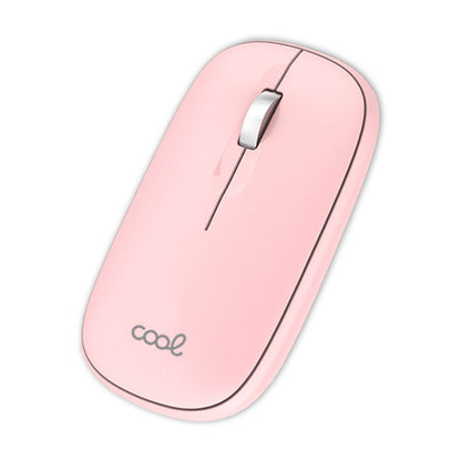 Rato Silencioso Sem Fios 2 em 1 (Bluetooth + Adaptação USB) COOL Slim Rosa