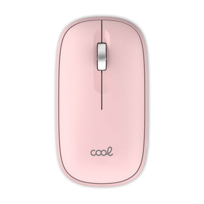 Rato Silencioso Sem Fios 2 em 1 (Bluetooth + Adaptação USB) COOL Slim Rosa