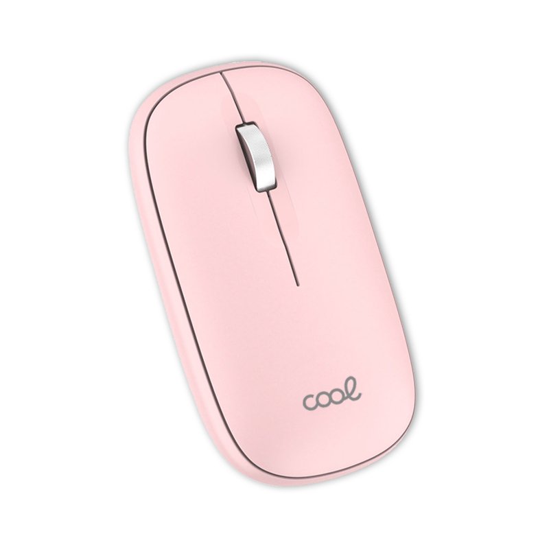Rato Silencioso Sem Fios 2 em 1 (Bluetooth + Adaptação USB) COOL Slim Rosa