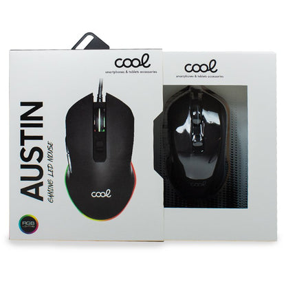 Rato USB gaming RGB (iluminação) COOL Austin Preto