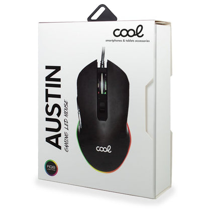 Rato USB gaming RGB (iluminação) COOL Austin Preto