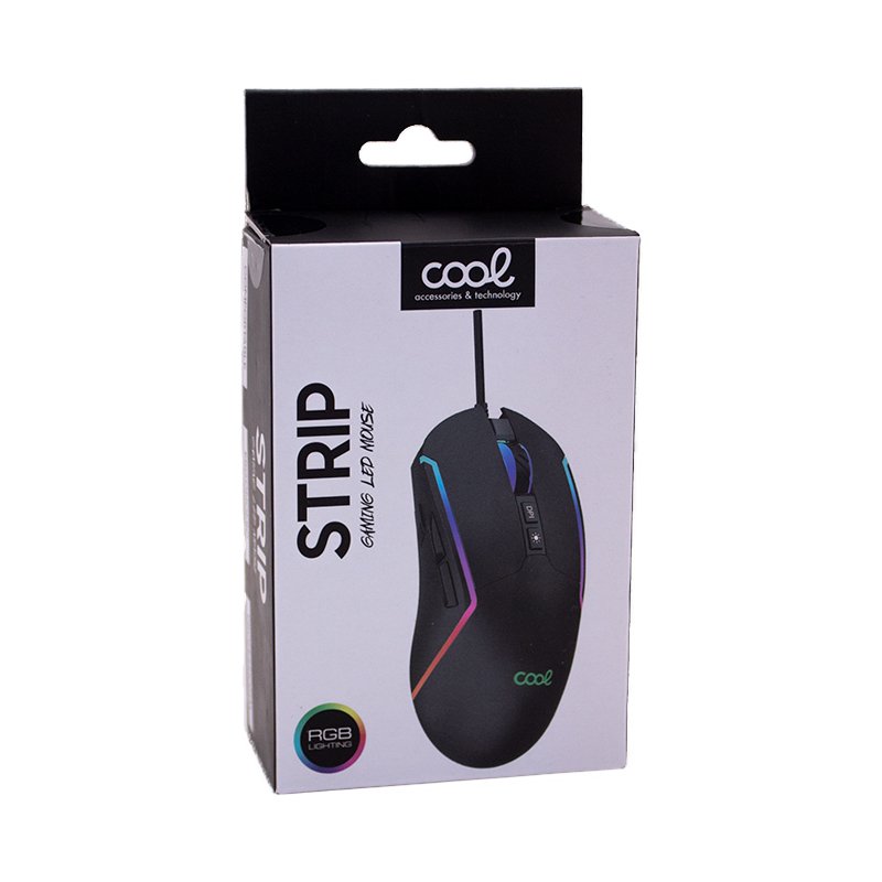 Rato USB gaming RGB (iluminação) COOL Strip Preto