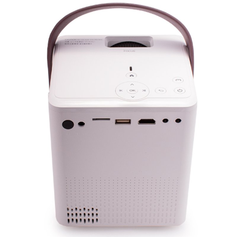 Projetor compacto COOL Rainbow 3000 lúmens alto-falante integrado + HDMI/SD/USB + espelho Wifi (branco)