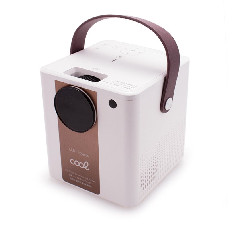 Projetor compacto COOL Rainbow 3000 lúmens alto-falante integrado + HDMI/SD/USB + espelho Wifi (branco)