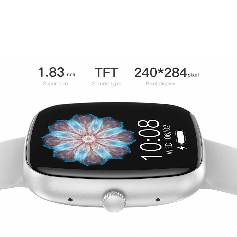 Smartwatch COOL Border Silicone Cinza (Amoled, Chamadas, Esporte, Saúde)