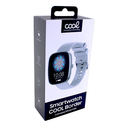 Smartwatch COOL Border Silicone Cinza (Amoled, Chamadas, Esporte, Saúde)