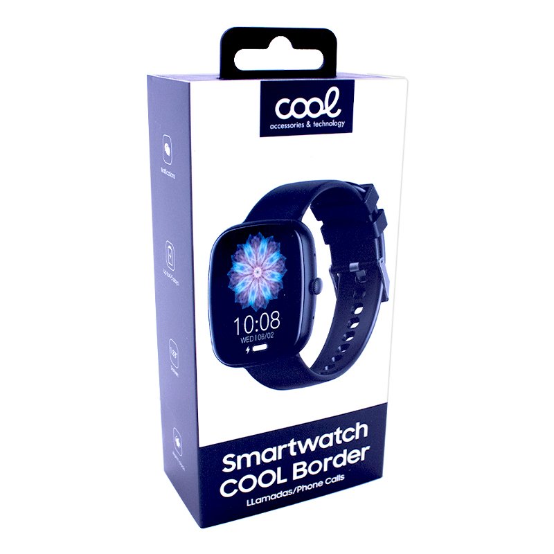 Smartwatch COOL Border Silicone Preto (Amoled, Chamadas, Esporte, Saúde)