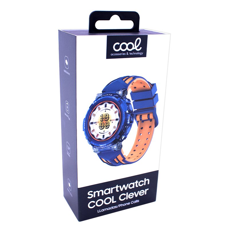 Smartwatch COOL Clever Silicone Azul (Chamadas, Esporte, Saúde)