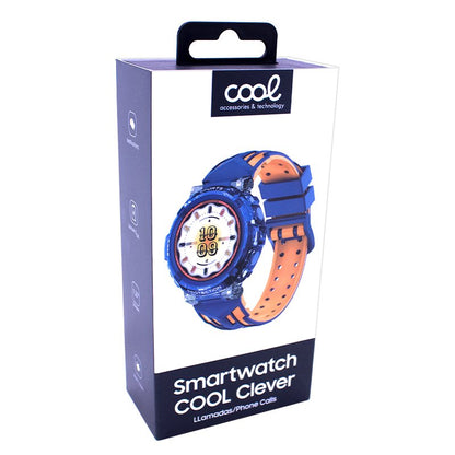 Smartwatch COOL Clever Silicone Azul (Chamadas, Esporte, Saúde)