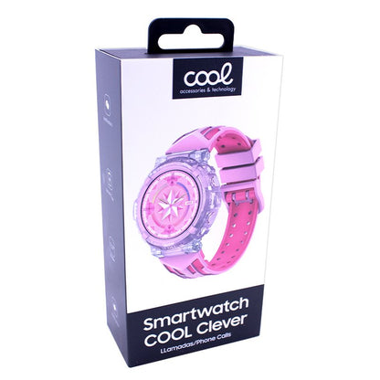 Smartwatch COOL Clever Silicone Rosa (Chamadas, Esporte, Saúde)