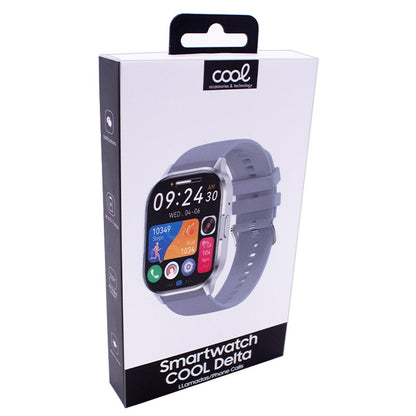 Smartwatch COOL Delta Silicone Cinza (Amoled, Chamadas, Esporte, Saúde)