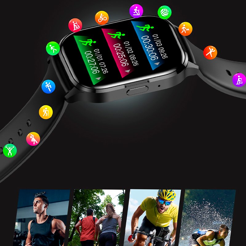 Smartwatch COOL Delta Silicone Preto (Amoled, Chamadas, Esporte, Saúde)