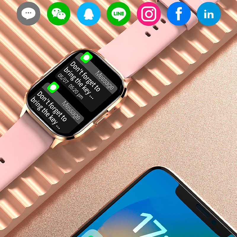 Smartwatch COOL Delta Silicone Rosa (Amoled, Chamadas, Esporte, Saúde)