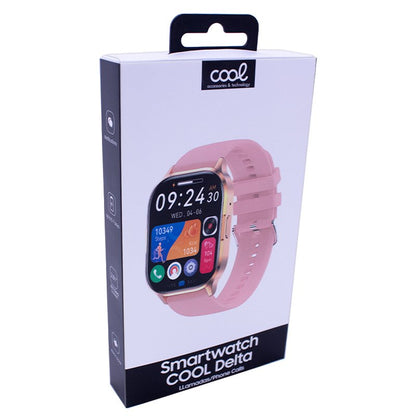 Smartwatch COOL Delta Silicone Rosa (Amoled, Chamadas, Esporte, Saúde)