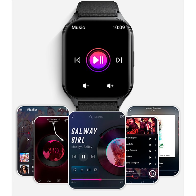 Smartwatch COOL Ecrã Amoled Curved Cinza Escuro (Chamadas, Esporte, Saúde)