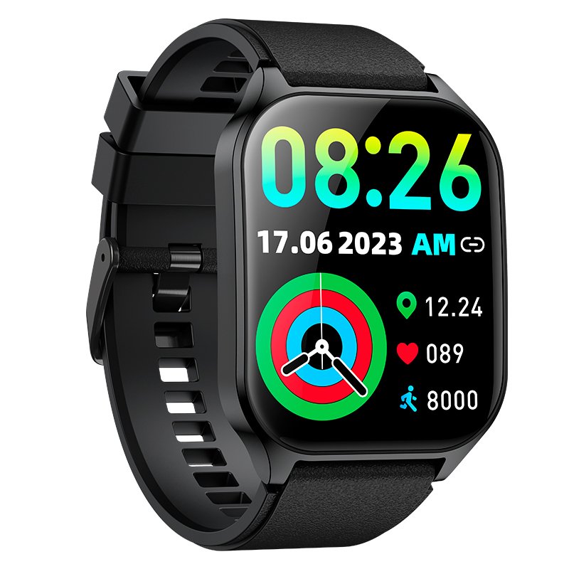 Smartwatch COOL Ecrã Amoled Curved Preto (Chamadas, Esporte, Saúde)